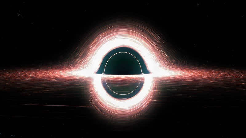 The accretion disk of a black hole