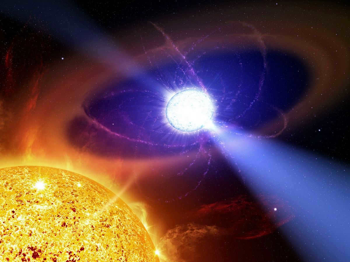 A pulsar eats a star