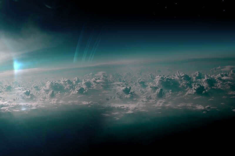 Atmosphere of hydrogen and helium