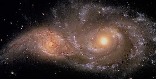 Merger of two galaxies