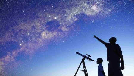 What can you see in different telescopes?