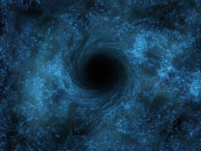The black hole in the artist's view