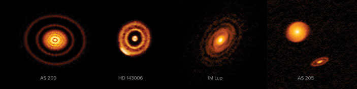 Fig. 3. Images of protoplanetary disks taken by the ALMA interferometer ("Troitsky Variant" No. 8, 2019)
