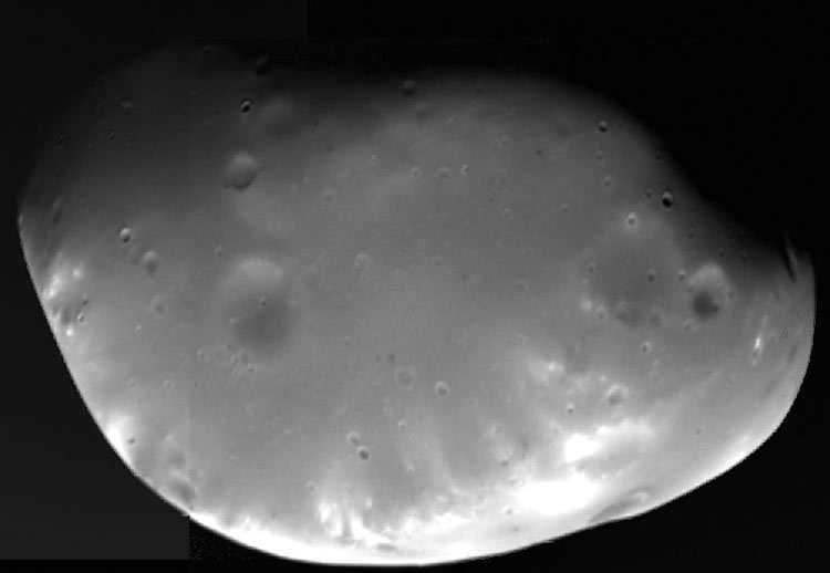 Deimos photographed by the Viking orbiter in 1970