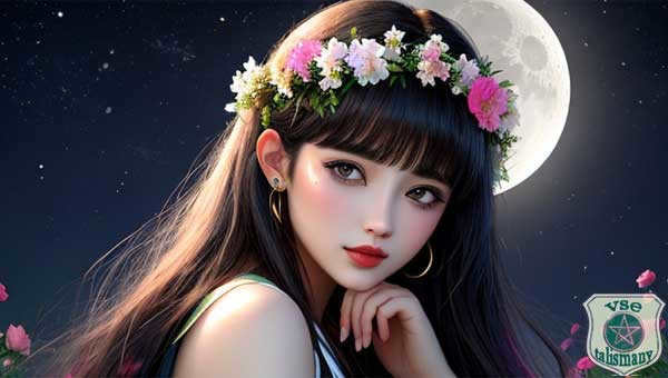 girl with a wreath in her hair