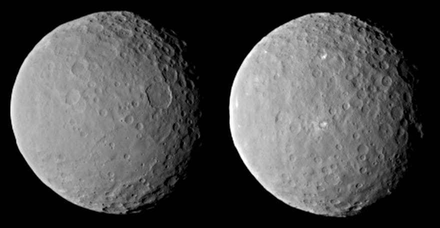 Color view of Ceres captured by Dawn in 2015