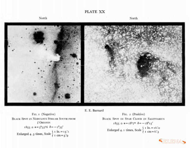 More than a century ago, astronomer E. E. Barnard made a magnified image of the Horsehead Nebula and the Flame Nebula (left) in the constellation Orion.