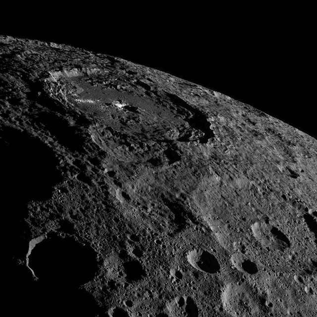 Occator Crater is home to Ceres' intriguing bright regions