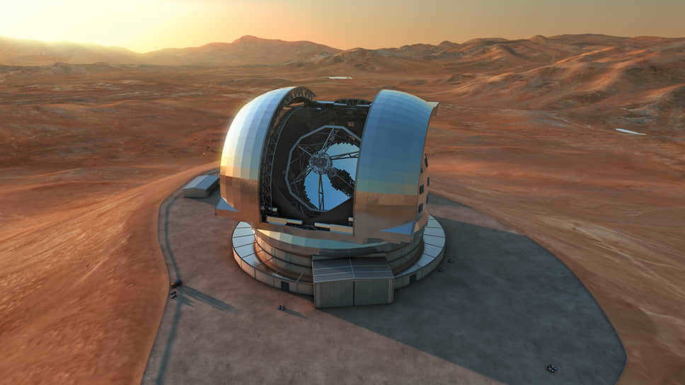 Extremely Large Telescope of the European Southern Observatory (Chile) under construction