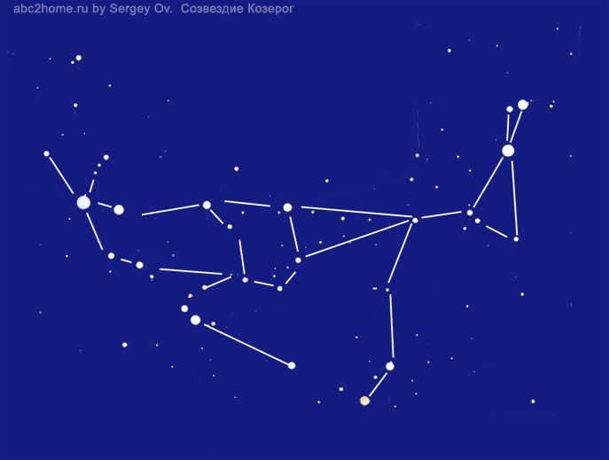 The constellation Capricorn. Asterism 