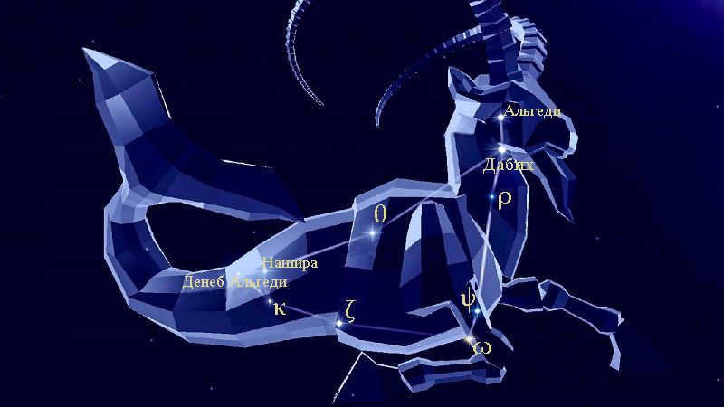 Stars of the constellation Capricorn