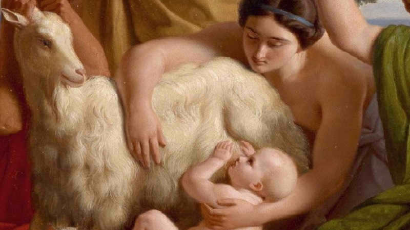Goat Amalthea and Zeus