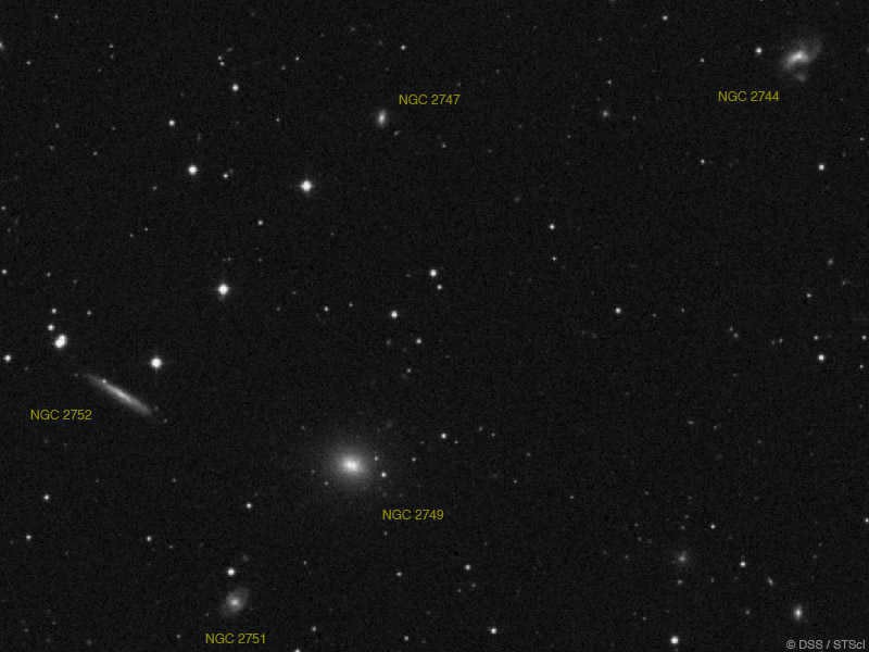 NGC 2749, NGC2747, NGC 2744, NGC 2751 and NGC 2752.