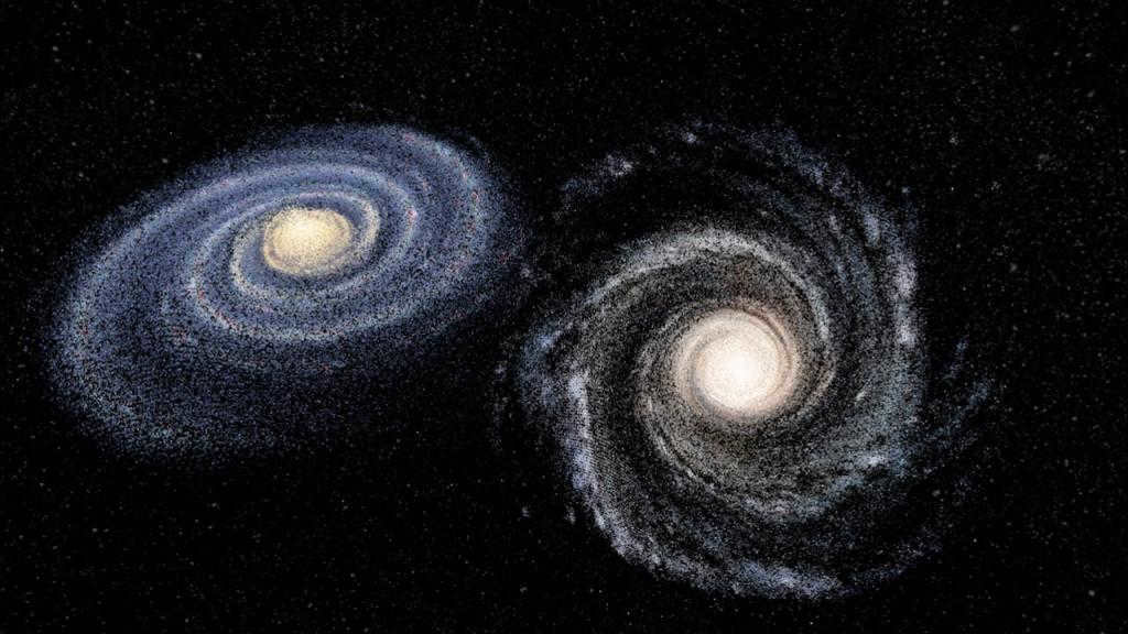 Andromeda and Milky Way, collision