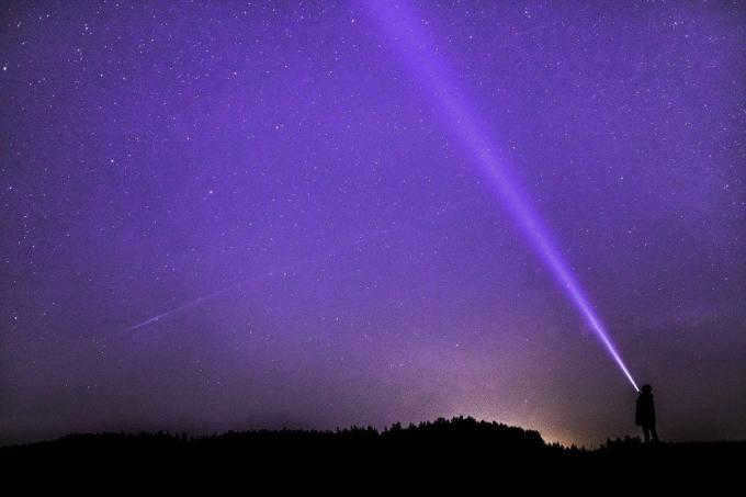 If you draw an imaginary arc from the Big Dipper, you can see a bright red-orange star named Arcturus!