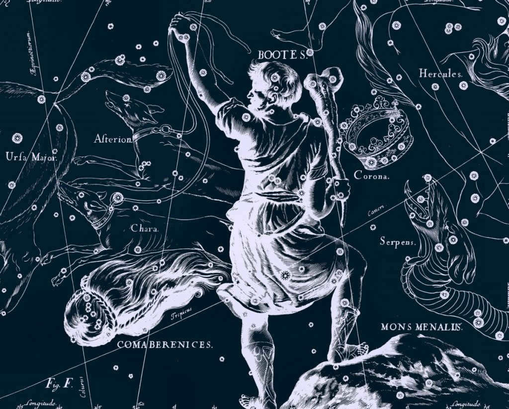 Constellation Volopassus, drawing by Jan Hevelius
