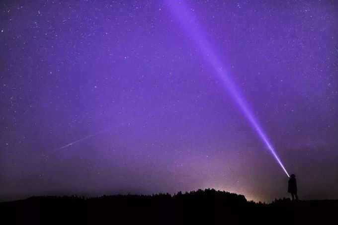 If you draw an imaginary arc from the Big Dipper, you can see a bright red-orange star named Arcturus!
