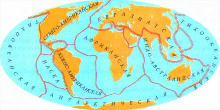 What are lithospheric plates in geography?