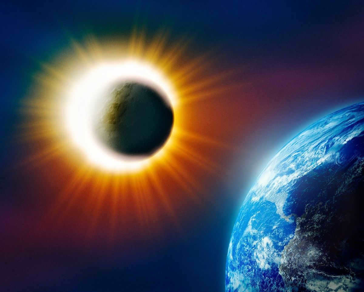 Sun and earth