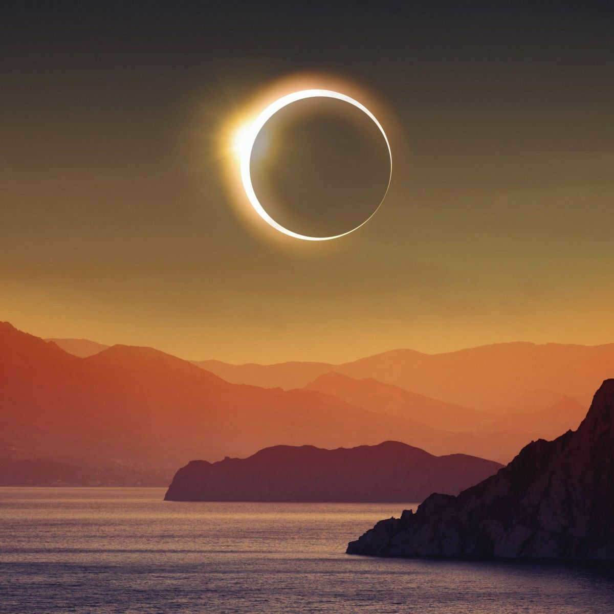 Moon at dawn