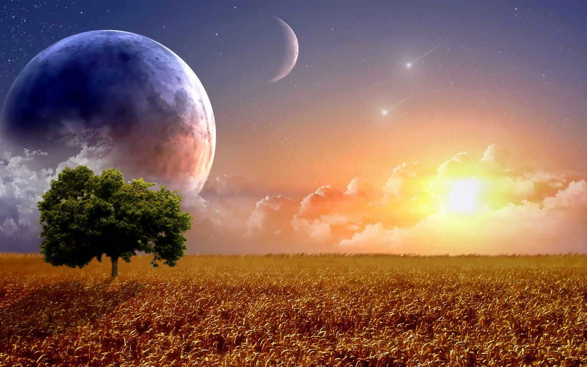 Earth against the sun