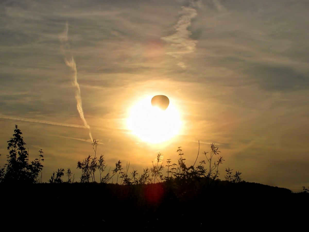 Sun and Moon in the sky