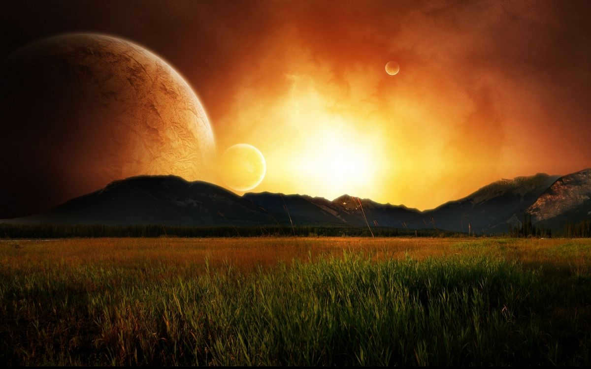 Sunset on another planet