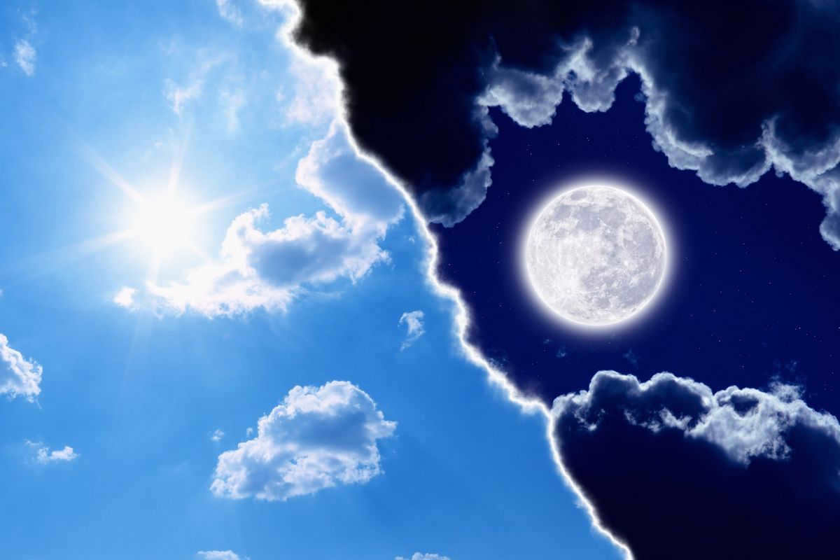 Day and night sky