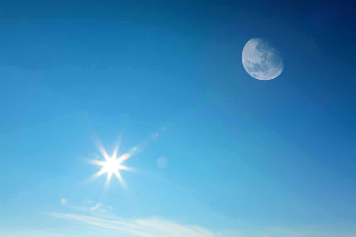 Sun and Moon together in the sky
