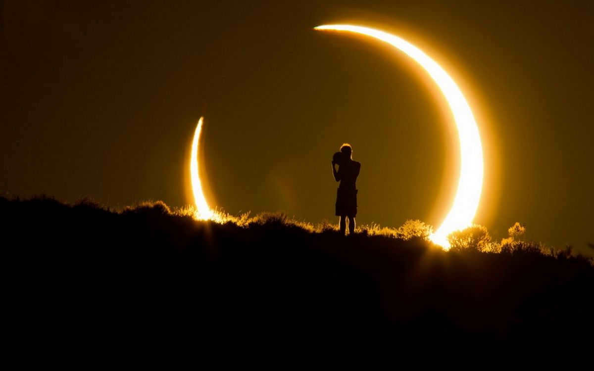 Sun and Moon together in the sky