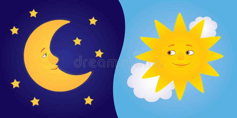 Sun and Moon for children