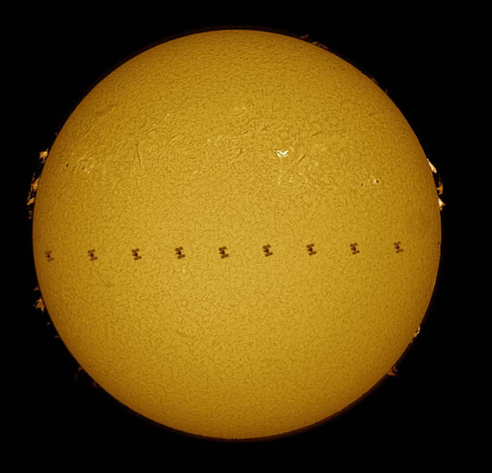 Transit through the Sun's disk