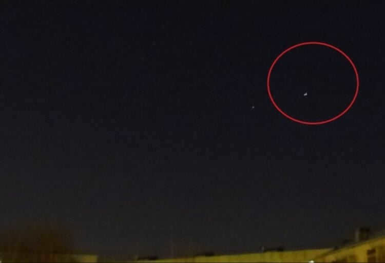 How to see the ISS from Earth. ISS in the sky is only visible like this. Photo.