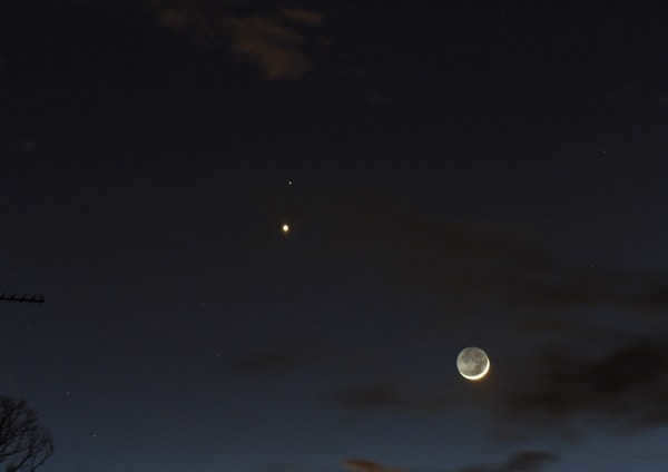 Moon, Venus and Mars