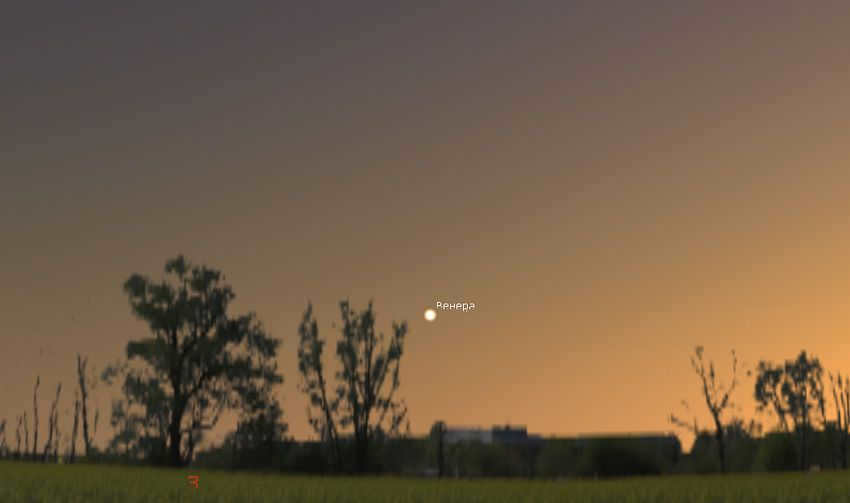 Venus in the sky in July 2023