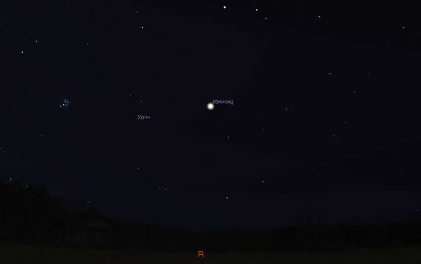 Uranus in the sky in July 2023