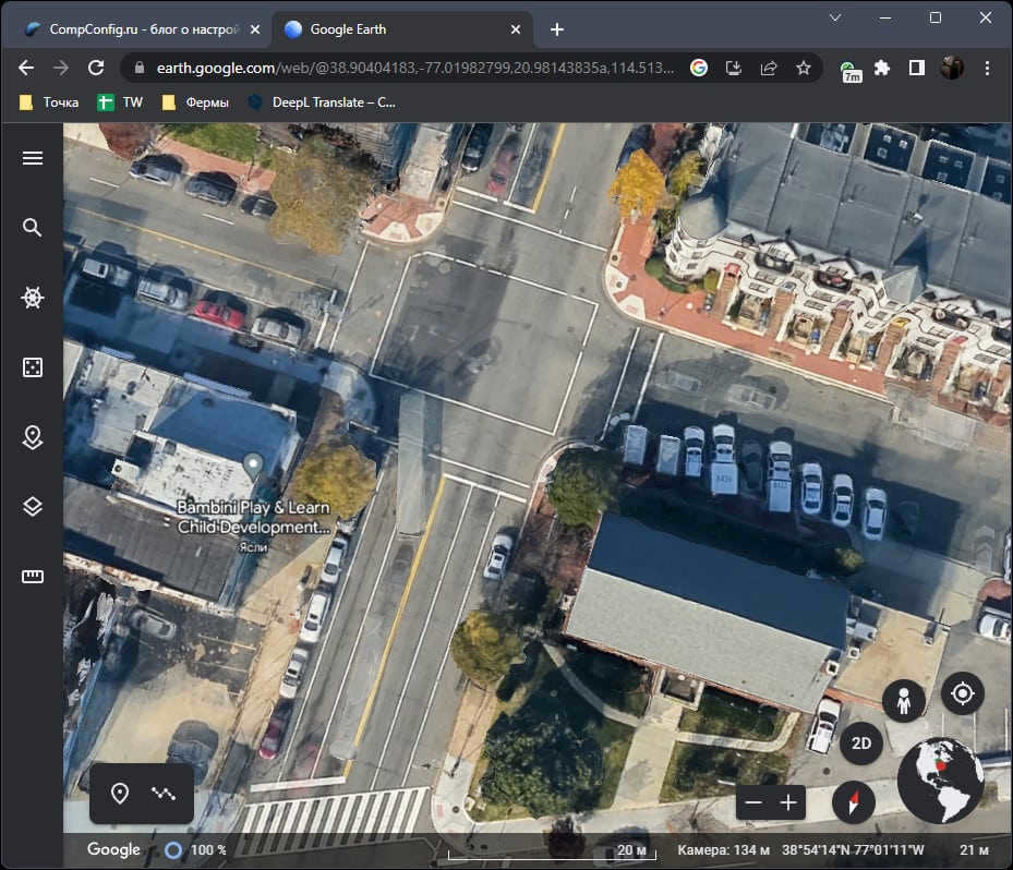 Display streets in Google Earth