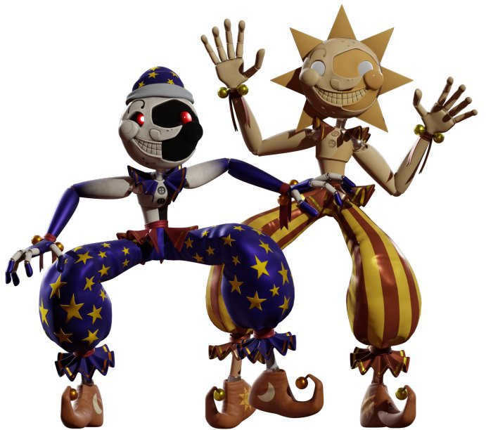 Educator Sun and Luna from FNaF 9 Security Breach at full size
