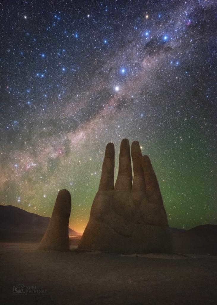 Desert Hand sculpture in Atacama