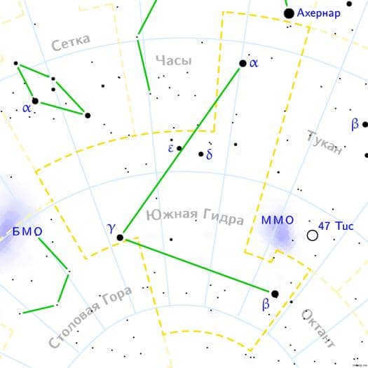 The constellation Southern Hydra