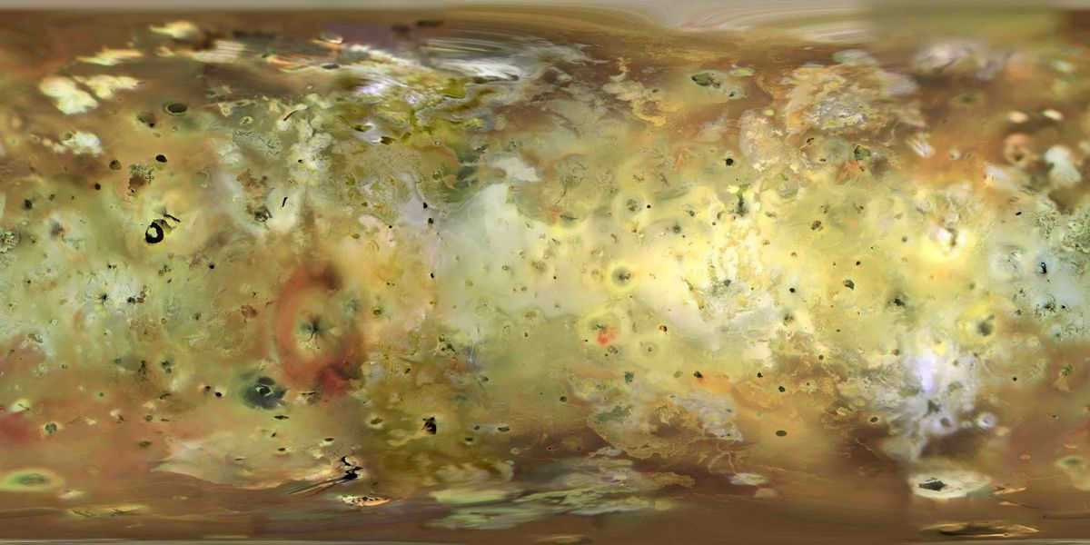 Io satellite surface map