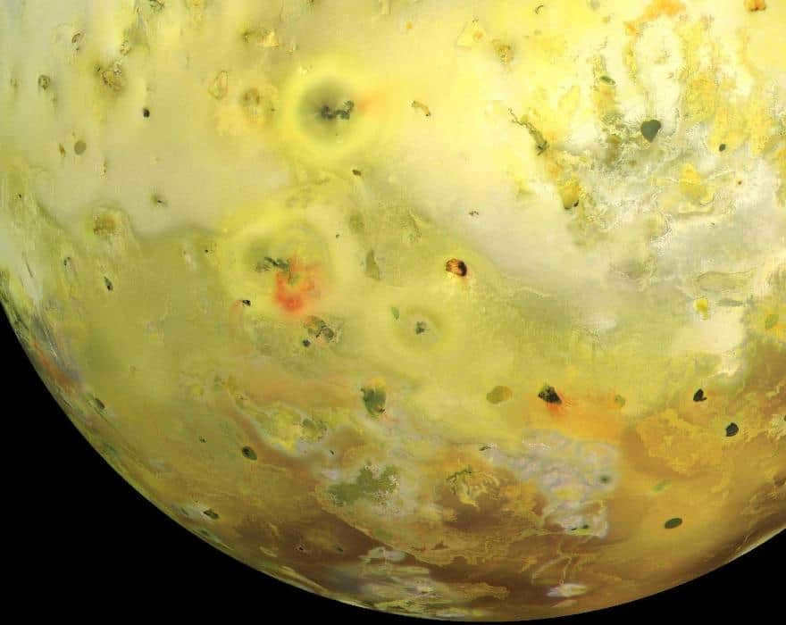 Galileo's apparatus imaged a dark spot created by an eruption in 1997