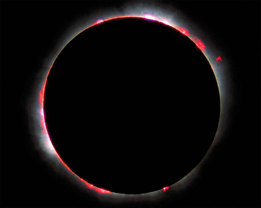 The Sun's chromosphere during an eclipse