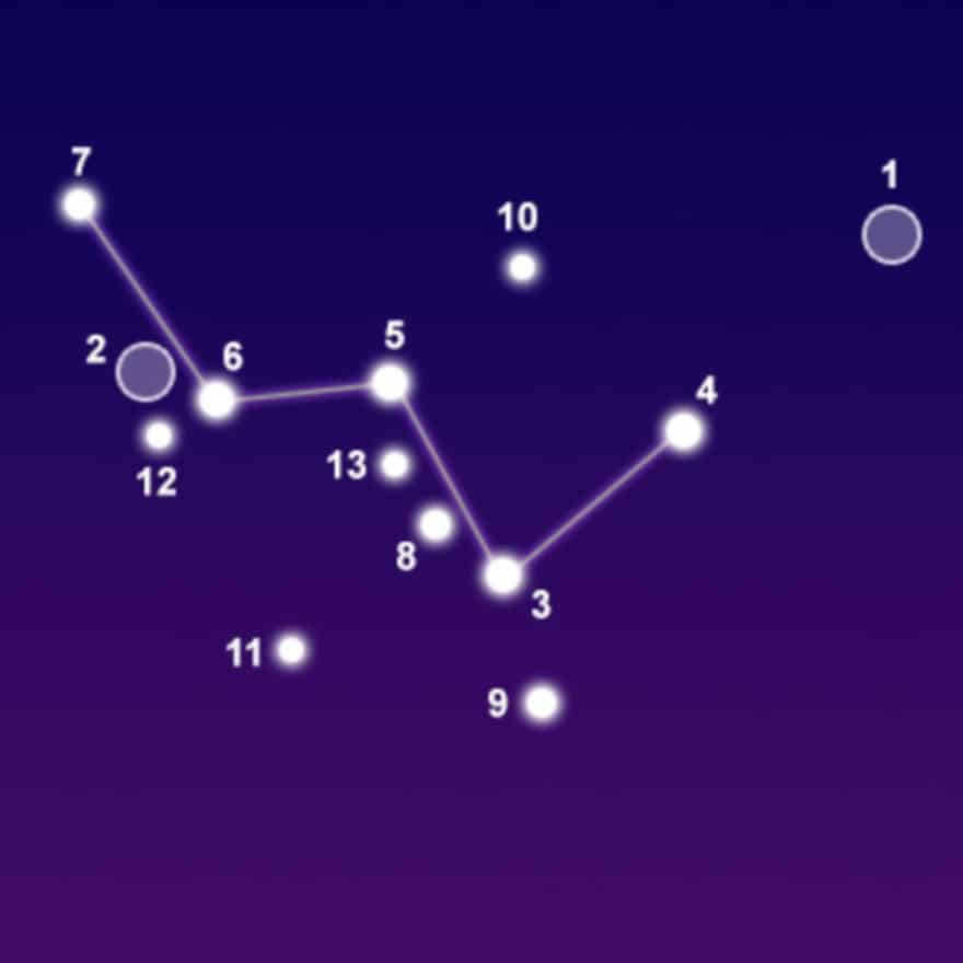 The constellation Cassiopeia