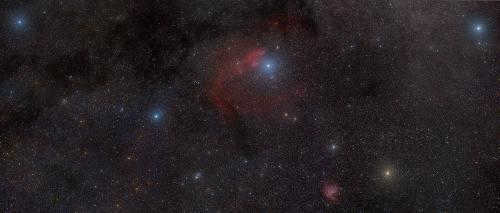 Constellations Cassiopeia. Objects of distant space and their descriptions