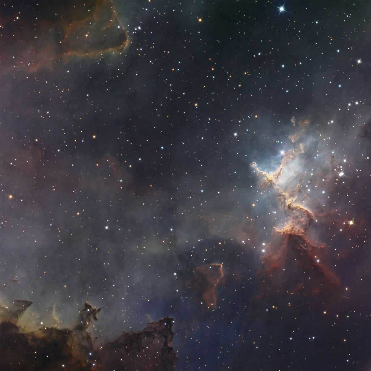The central part of the nebula IC 1805