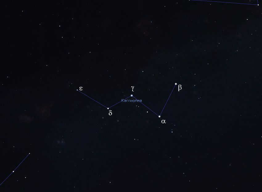 stars of the constellation Cassiopeia