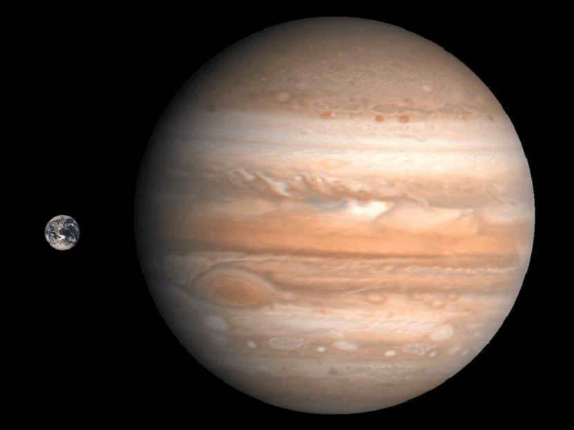 Size compared to Earth
