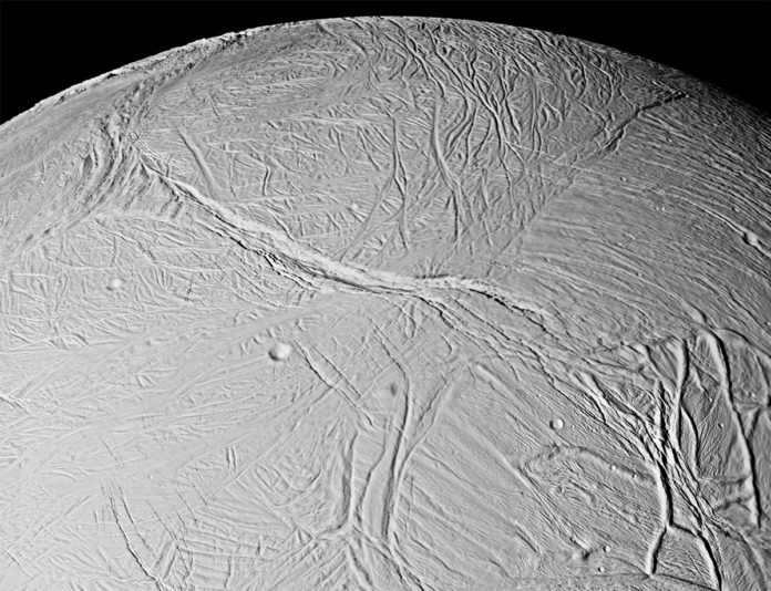The surface of Enceladus