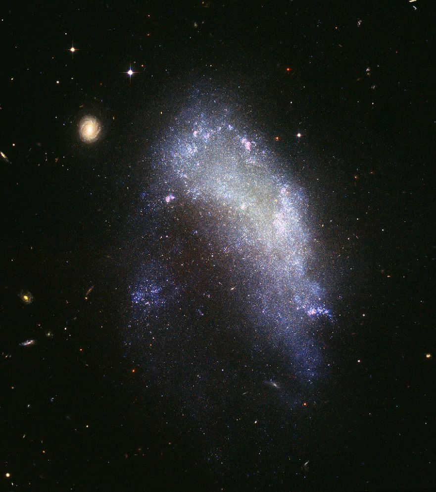 Irregular galaxy NGC 1427A will not exist for long as an identifiable galaxy, passing through the Furnace Cluster at 600 km/s.